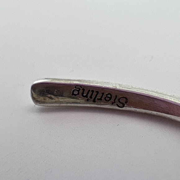 Sterling SIlver 925 Coral Abstract Wavy Design Open Cuff Bracelet Size 7.5" Fit - Picture 5 of 10